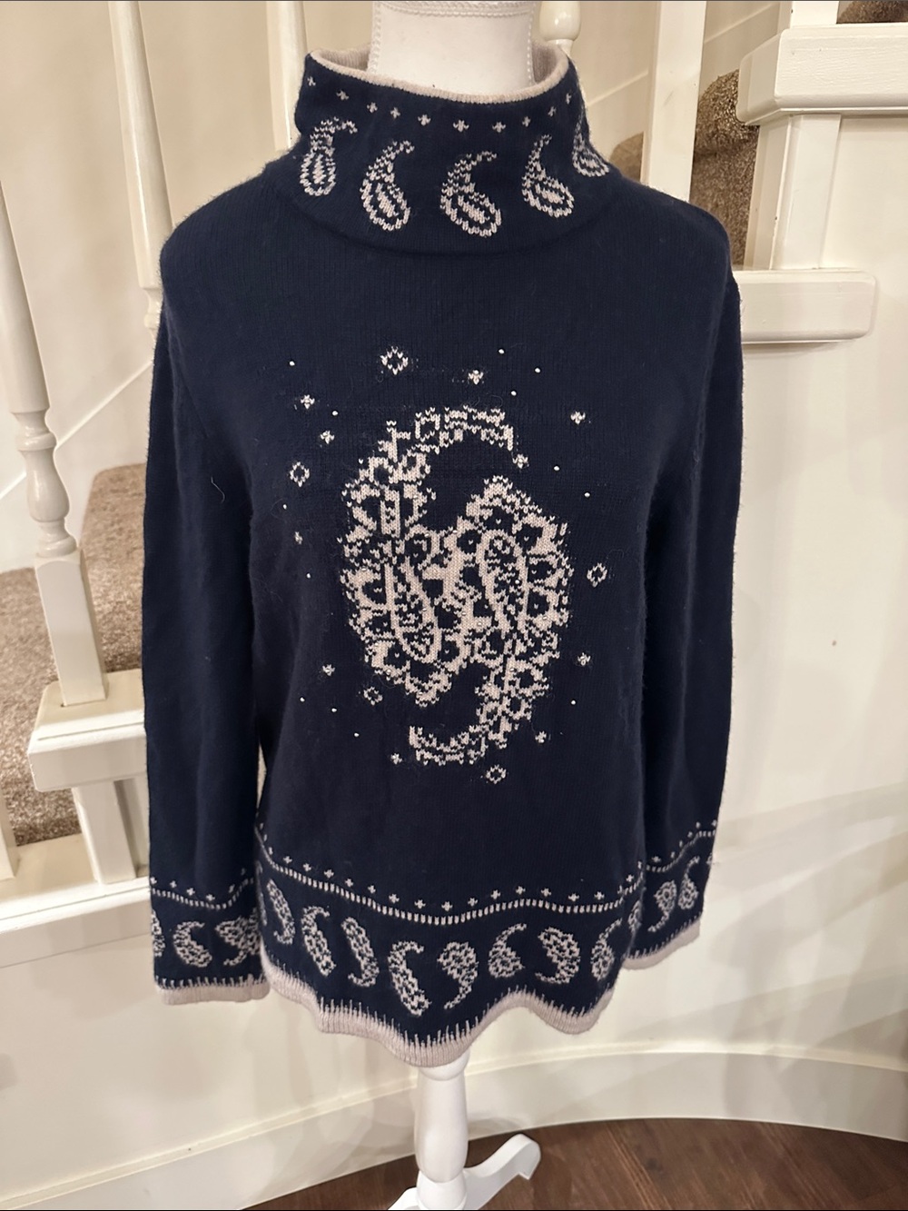 Navy blue with rich khaki color
